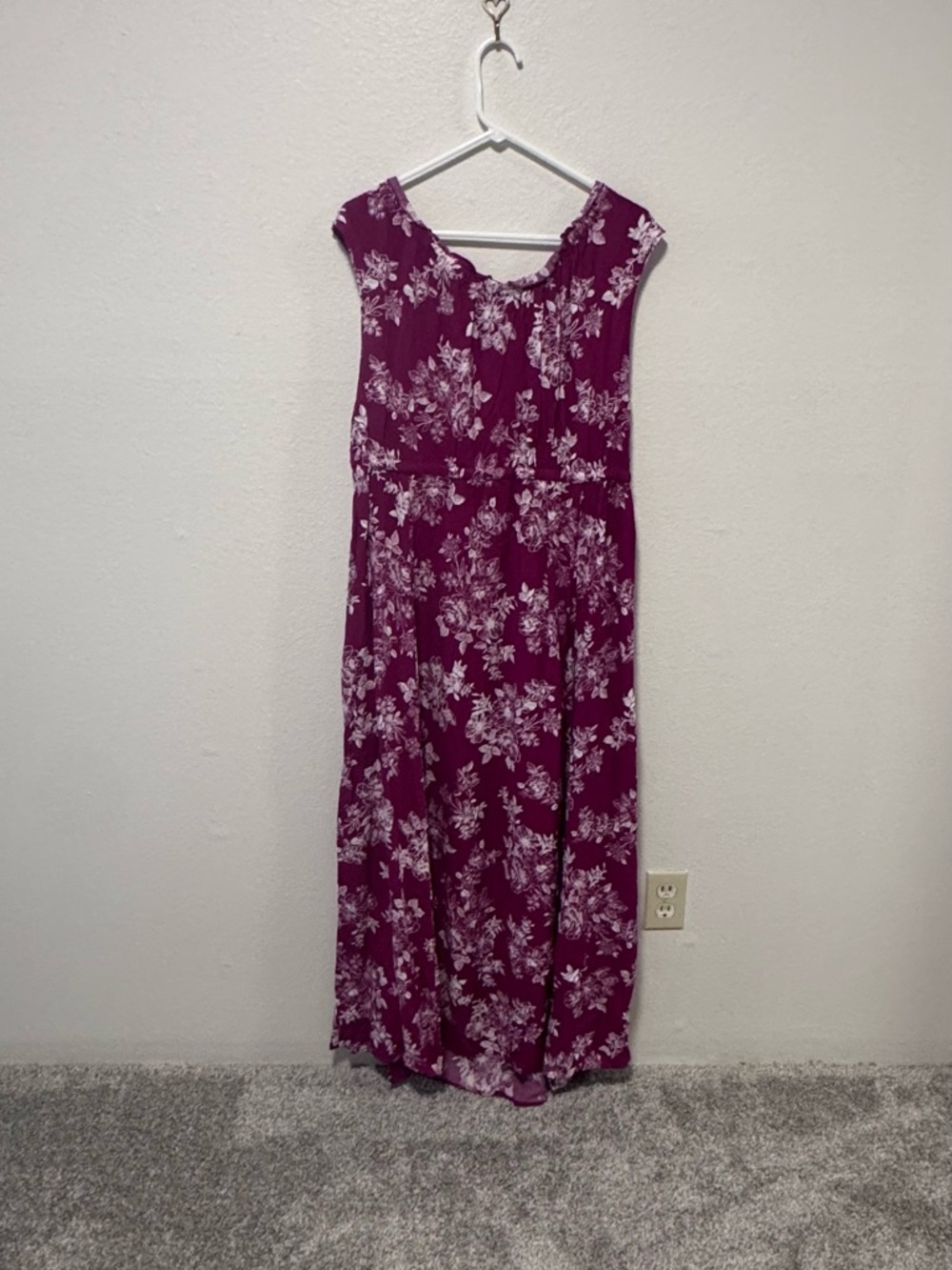 EUC torrid Berry Floral Challis Slit Maxi Dress - Size 3 - Picture 8 of 12